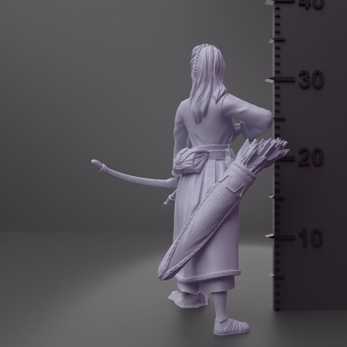 Human Ranger, Hrefna Ulfsdottir - 3d Printed Miniature by DND Is A Woman