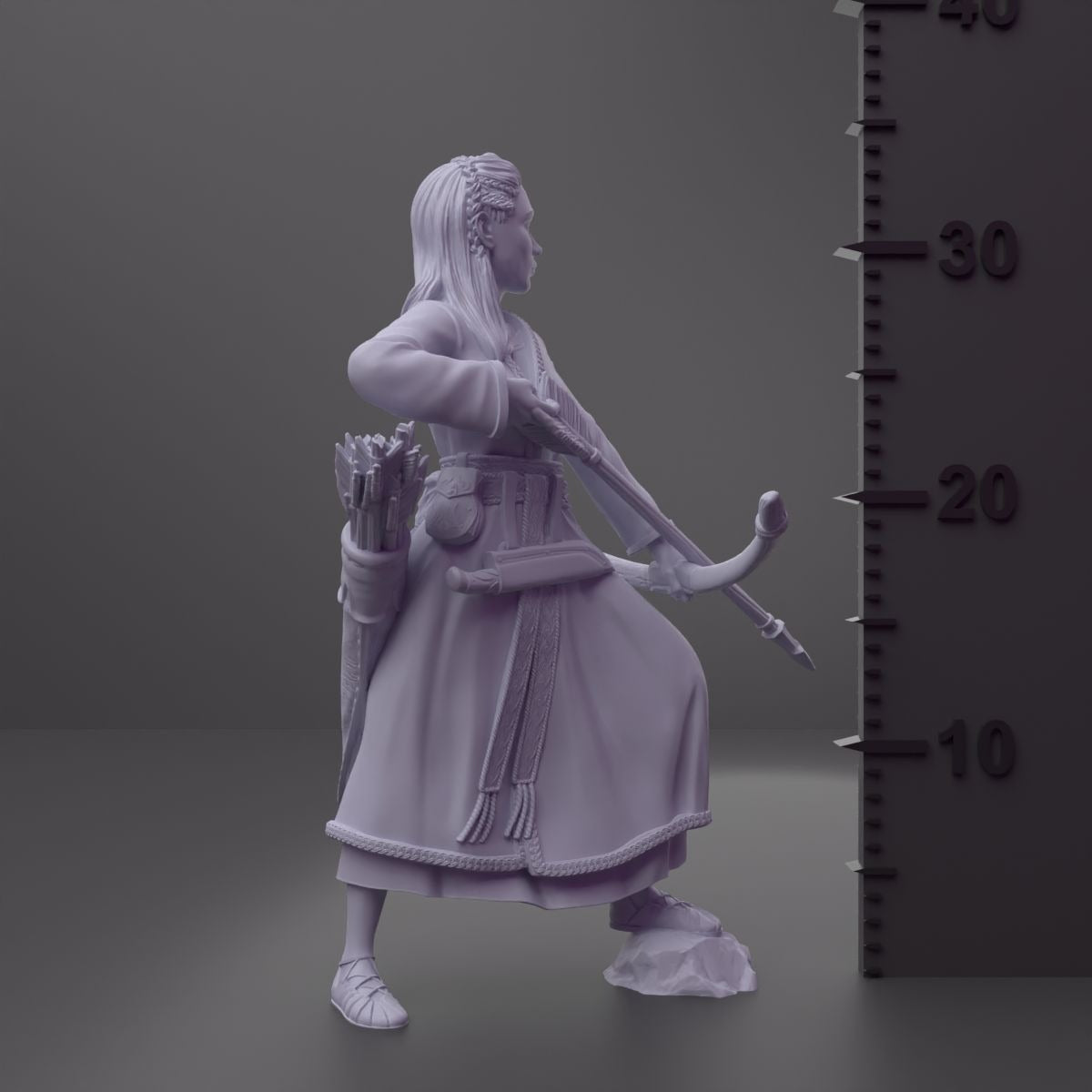 Human Ranger, Hrefna Ulfsdottir - 3d Printed Miniature by DND Is A Woman