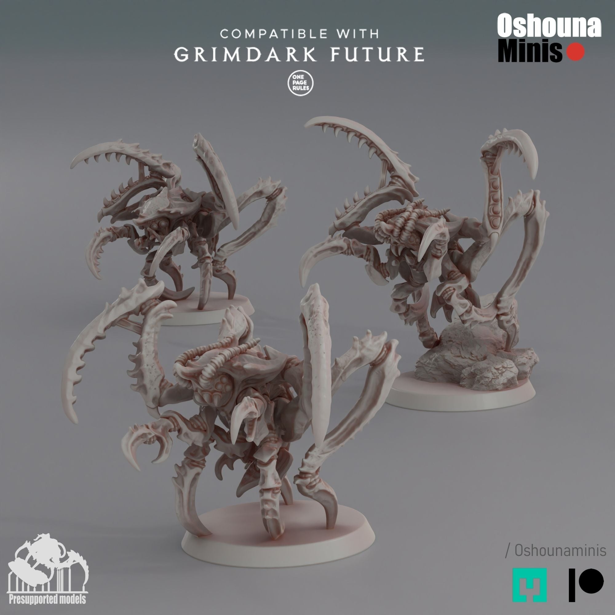 Leaper Shrimps - 3d Printed Miniature by OshounaMinis