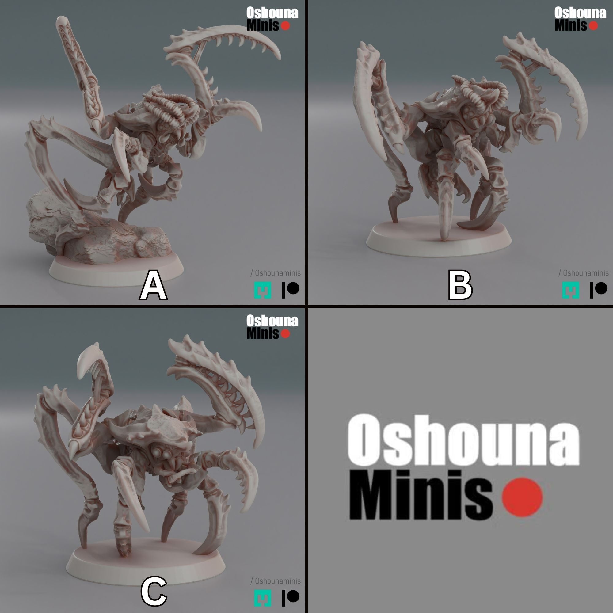 Leaper Shrimps - 3d Printed Miniature by OshounaMinis