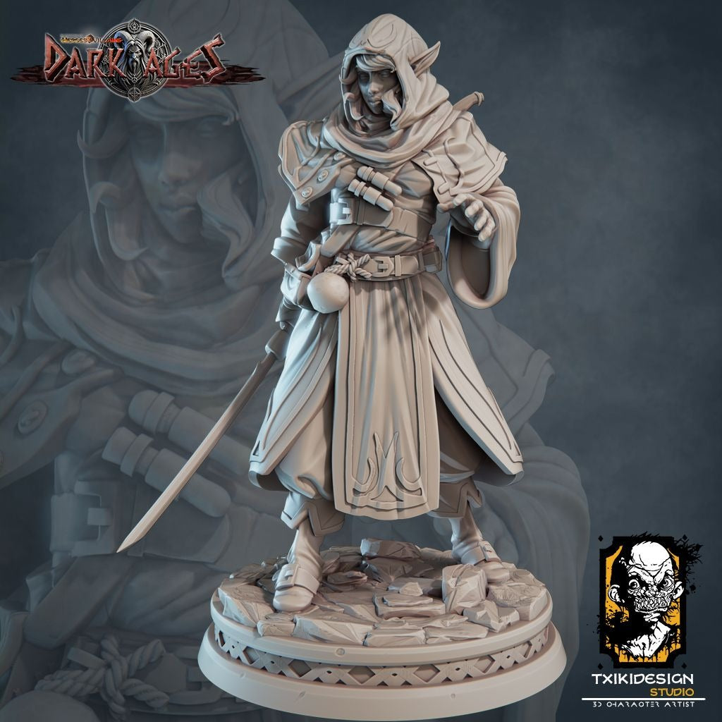 Liriel Silverleaf - 3d Printed Miniature Sculpted by Txiki Design Studio