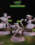 Catfolk Defenders - Woodland Heroes - 3d Printed Miniature Sculpted by Cast N Play