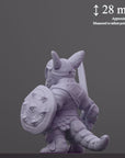 Armordillo - Curious Critters of Whimsy Isle - 3d Printed Miniature Sculpted by Velrock Art Miniatures