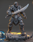 Syrka the Blizzardborn - The Frostbane Legion (Ice Orcs) - 3d Printed Miniature sculpted by Daybreak Miniatures