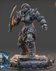 Syrka the Blizzardborn - The Frostbane Legion (Ice Orcs) - 3d Printed Miniature sculpted by Daybreak Miniatures