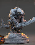 Olveth Tidewound - The Selachians of the Undertow (Sharkfolk) - 3d Printed Miniature sculpted by Daybreak Miniatures