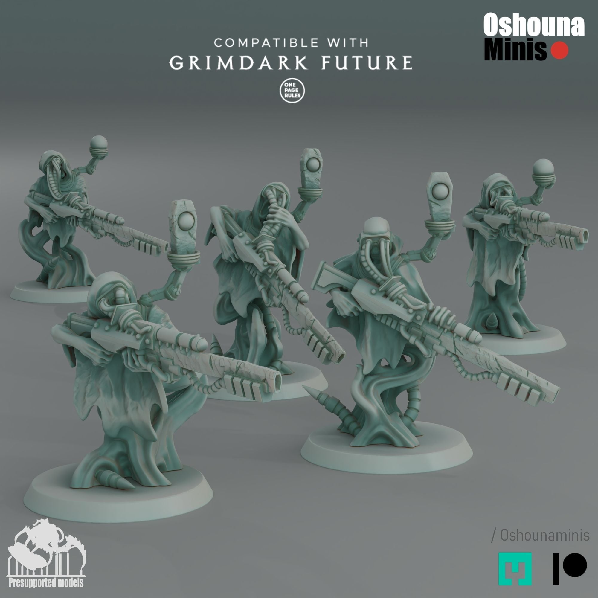 Doomed Empire Snipers - 3d Printed Miniature by OshounaMinis