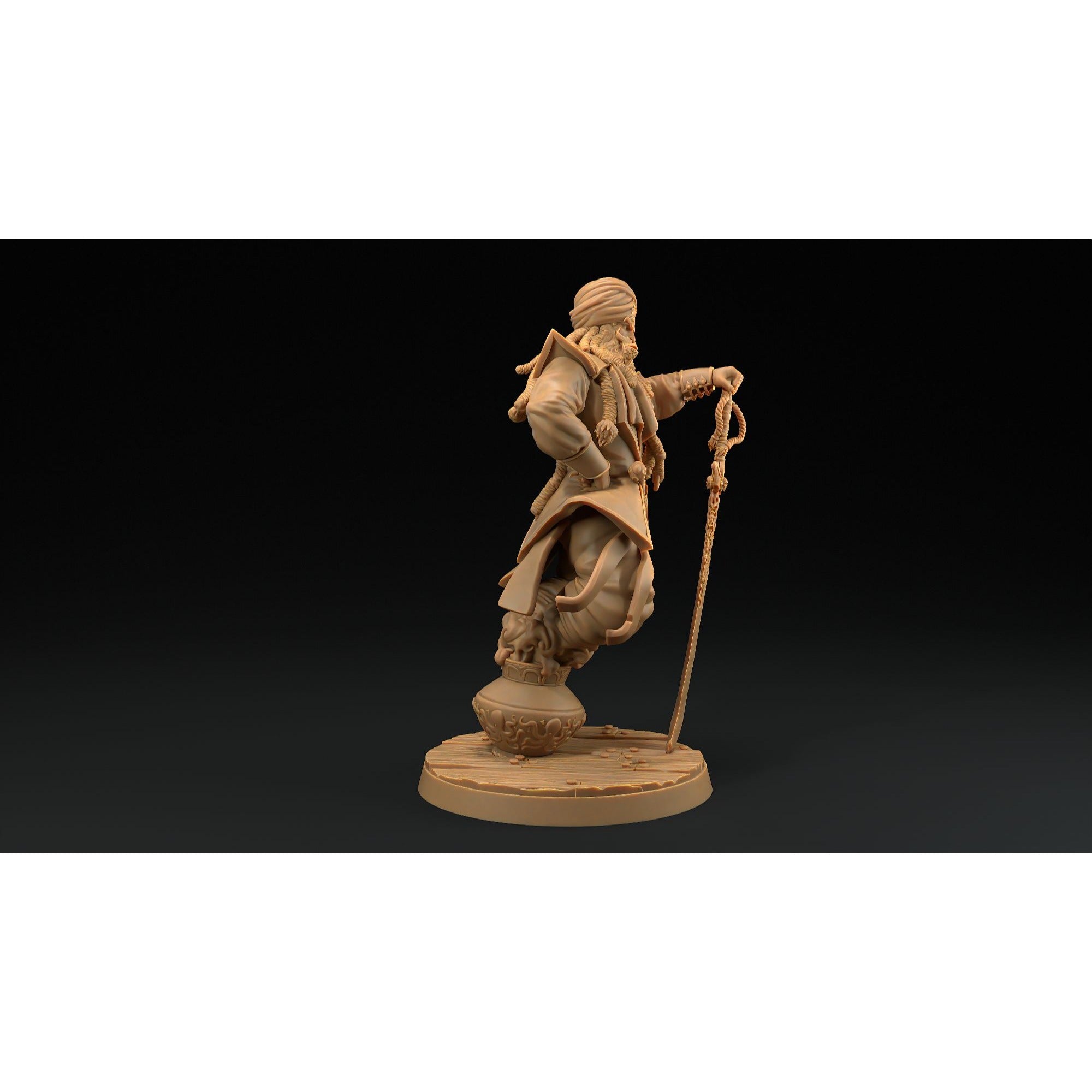Dread Captain Zayyim, the Wishless - Hunt for the Last Sea Angel - 3d Printed Miniature Sculpted by Dragon Trappers Lodge