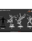 Angel Soldiers - Better the Devil You Know - 3d Printed Miniature Sculpted by White Werewolf Tavern