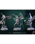 Angel Soldiers - Better the Devil You Know - 3d Printed Miniature Sculpted by White Werewolf Tavern