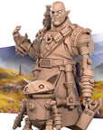 Half-Orc Inventory (with Robot) - Iconic Heroes - 3d Printed Miniature sculpted by Bite the Bullet