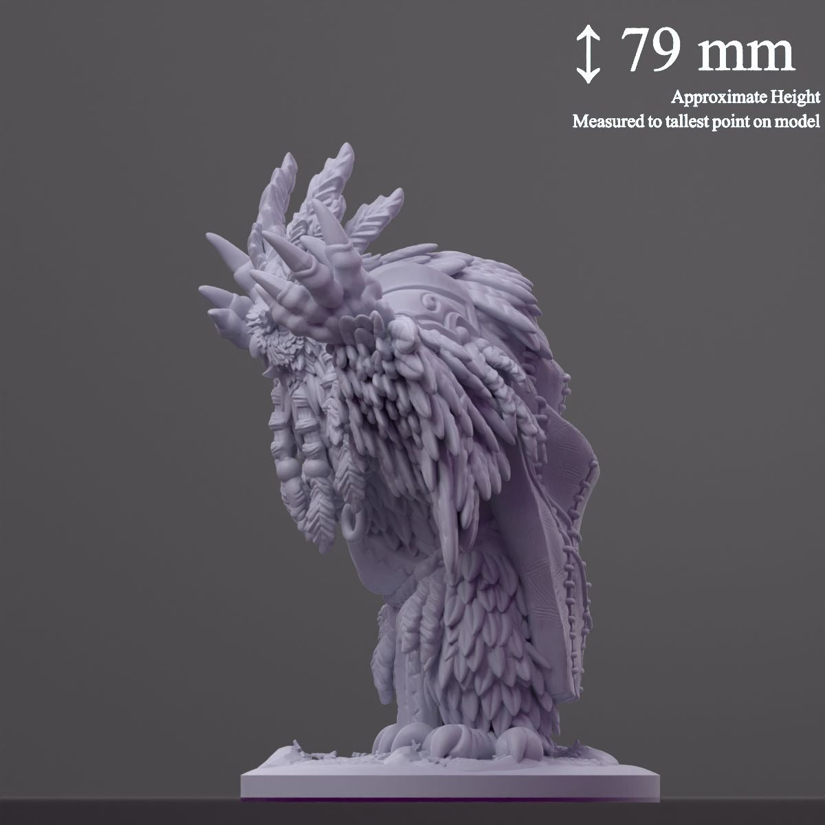 Madgebear Shaman - Brambleheart - 3d Printed Miniature sculpted by Kraken Games Lab