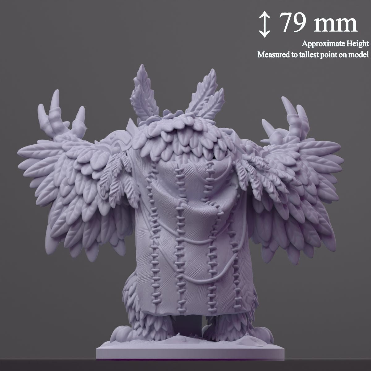 Madgebear Shaman - Brambleheart - 3d Printed Miniature sculpted by Kraken Games Lab