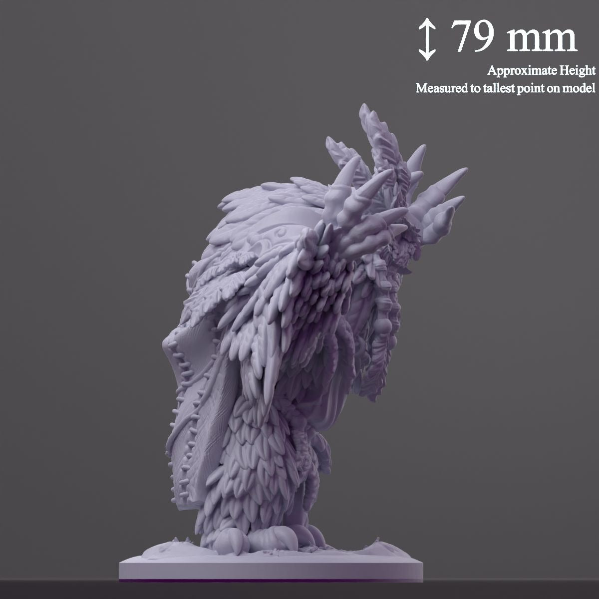Madgebear Shaman - Brambleheart - 3d Printed Miniature sculpted by Kraken Games Lab