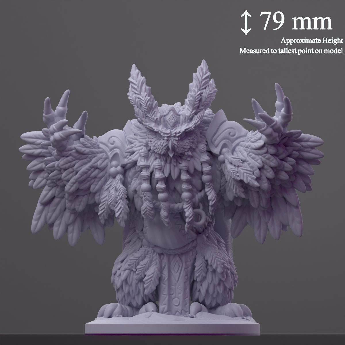 Madgebear Shaman - Brambleheart - 3d Printed Miniature sculpted by Kraken Games Lab
