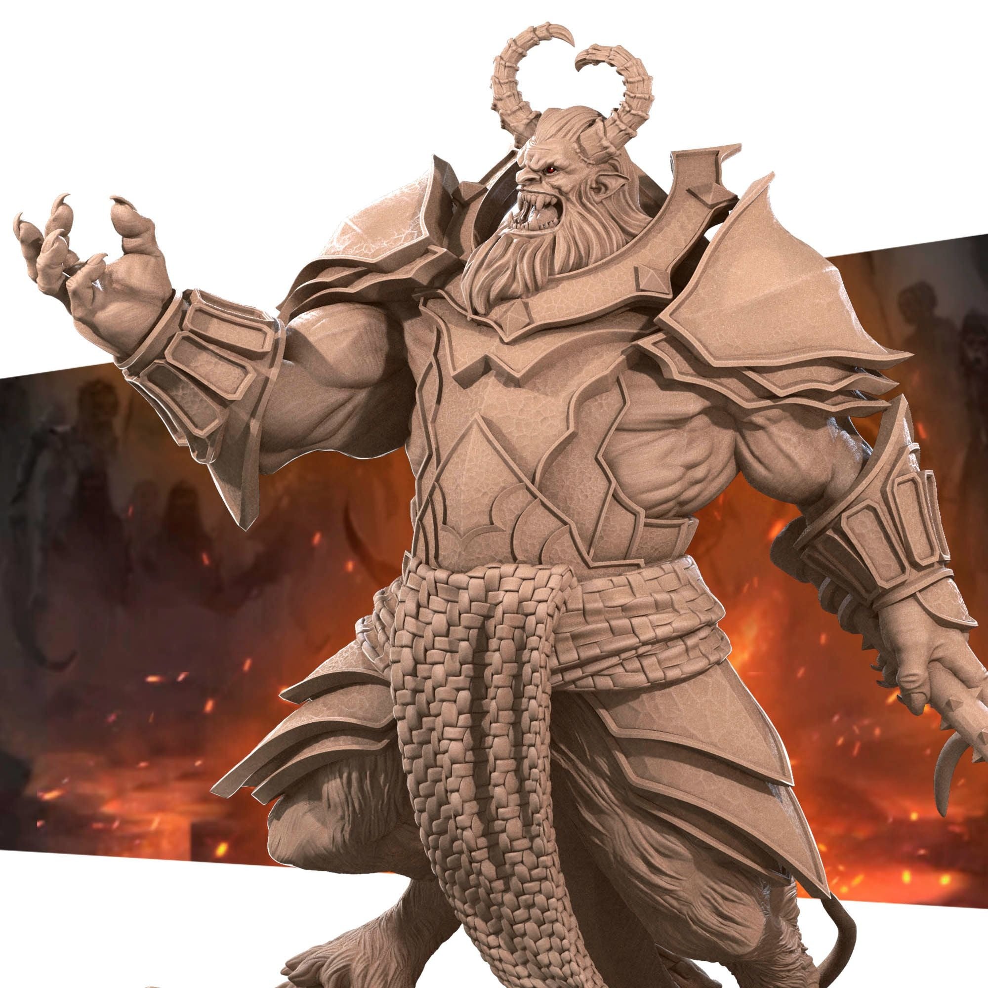 Fire Hellion - Iconic Monsters - 3d Printed Miniature sculpted by Bite the Bullet