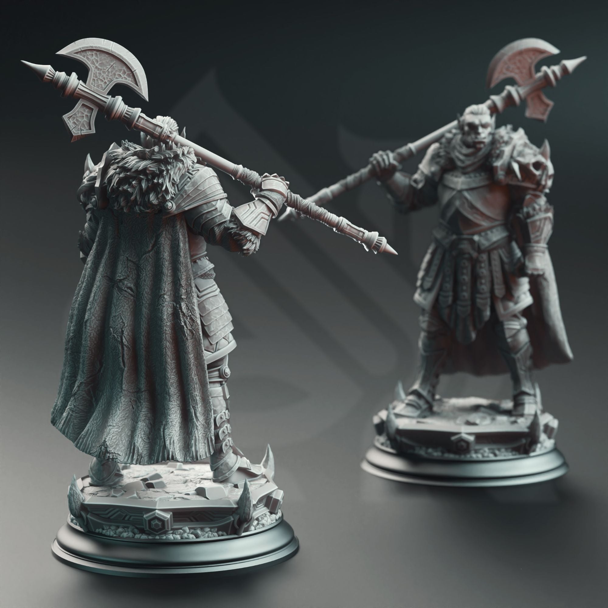 Trenon the Chainbreaker, Orc Hero - 3d Printed Miniature Sculpted by DM Stash