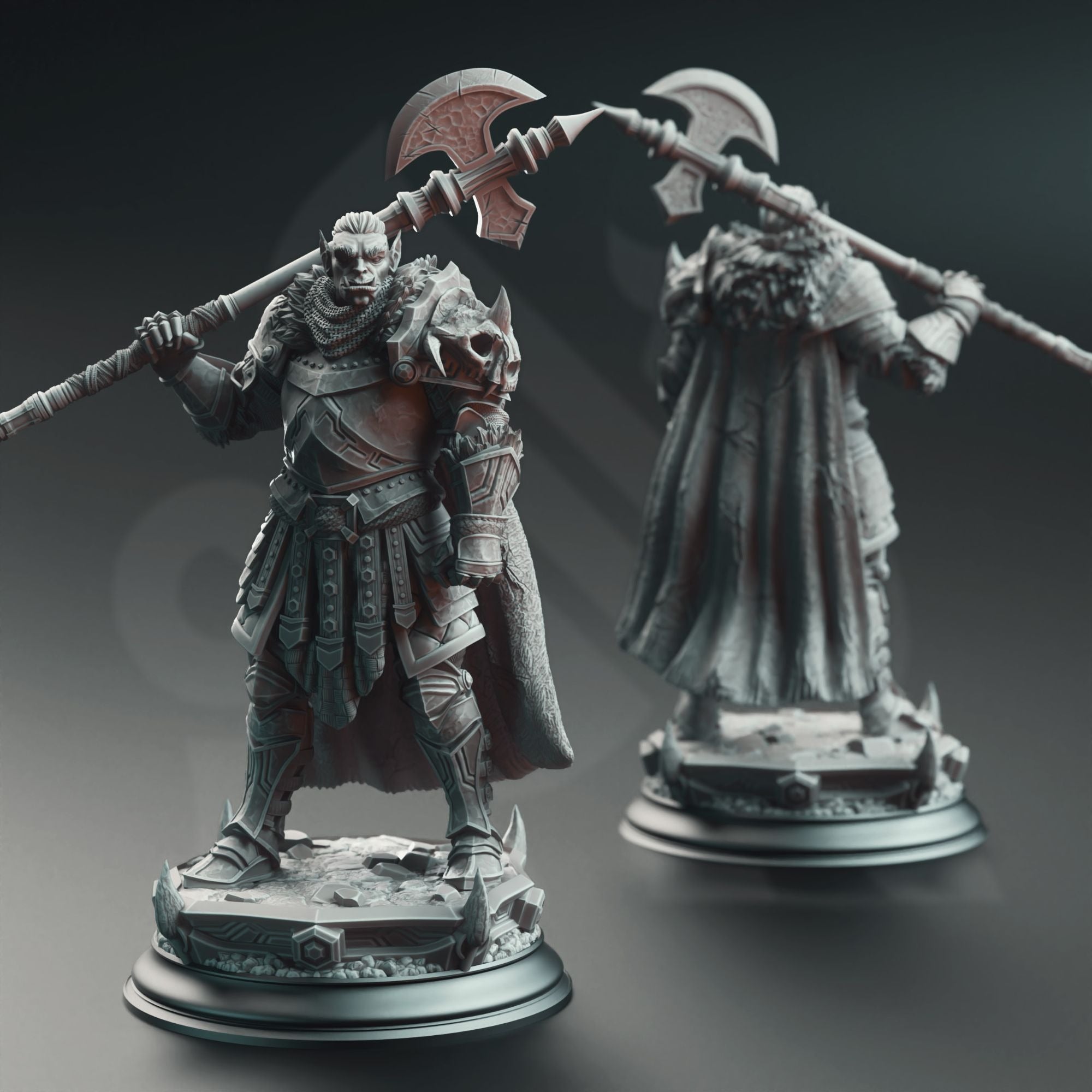 Trenon the Chainbreaker, Orc Hero - 3d Printed Miniature Sculpted by DM Stash