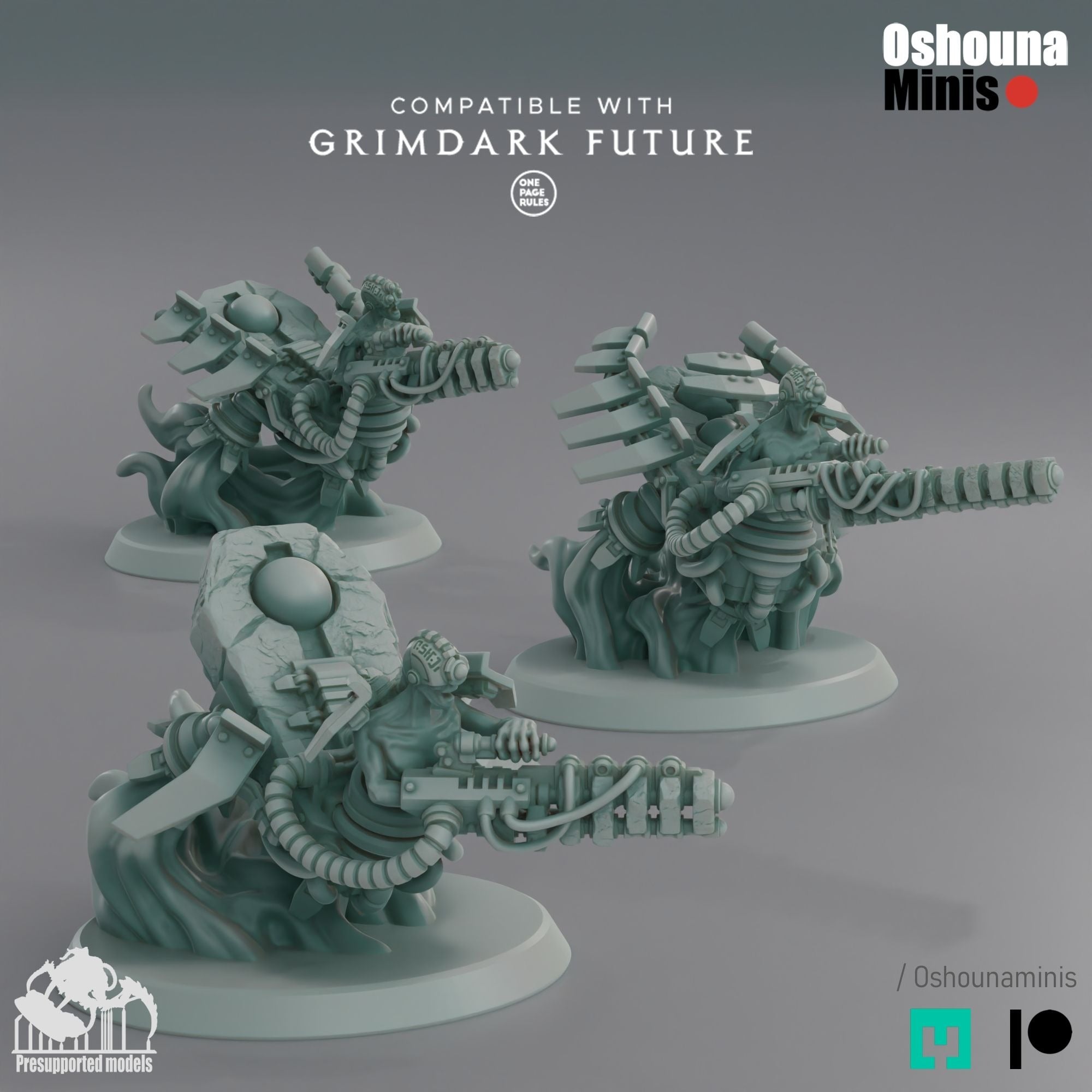 Doomed Empire Floating Destructors - 3d Printed Miniature by OshounaMinis