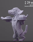 Dachsund Butler - Fantasy Pets - 3d Printed Miniature Sculpted by Tainted Saint Miniatures