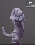 Dachsund Butler - Fantasy Pets - 3d Printed Miniature Sculpted by Tainted Saint Miniatures