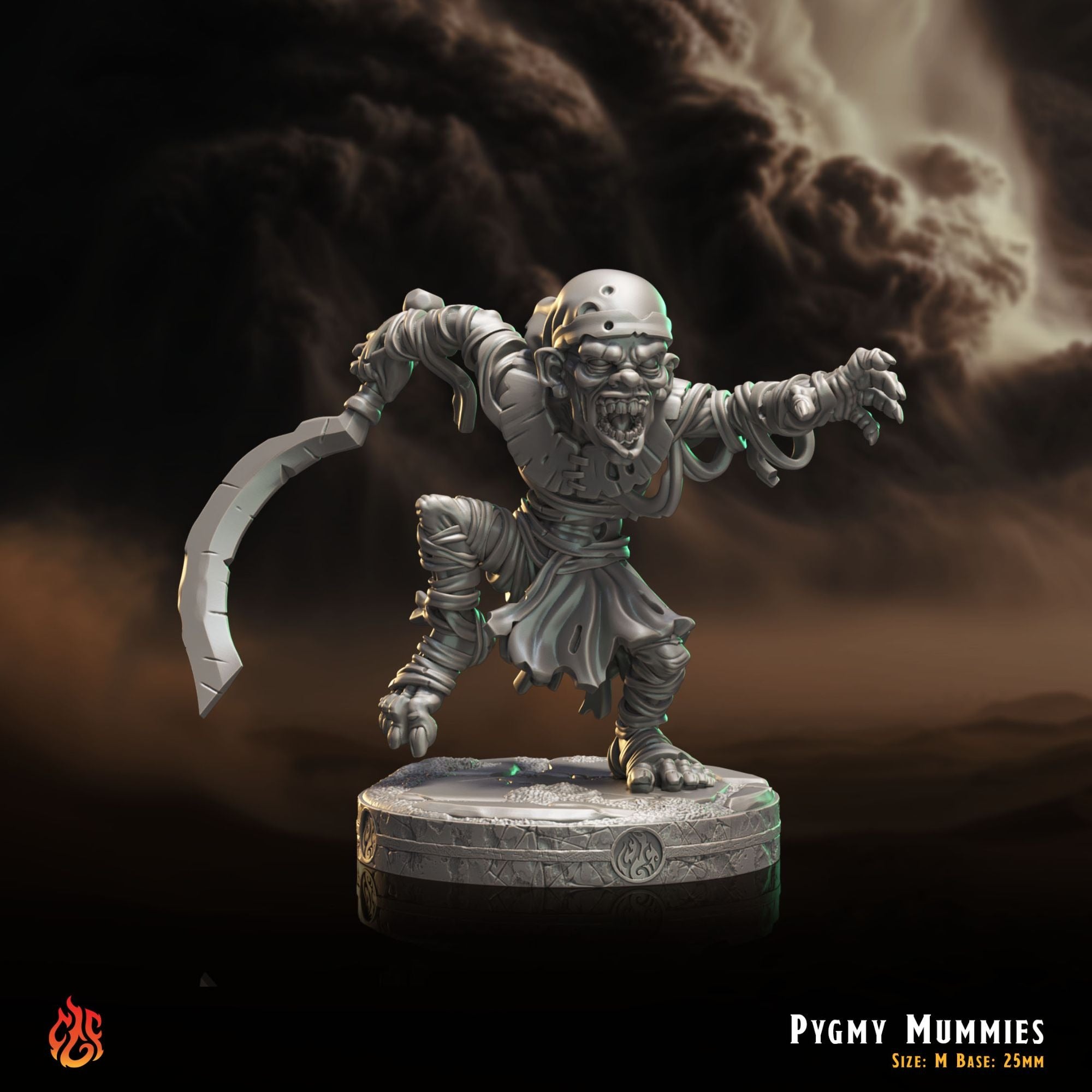 Pygmy Mummies - 3d Printed Miniature Sculpted by Crippled God Foundry