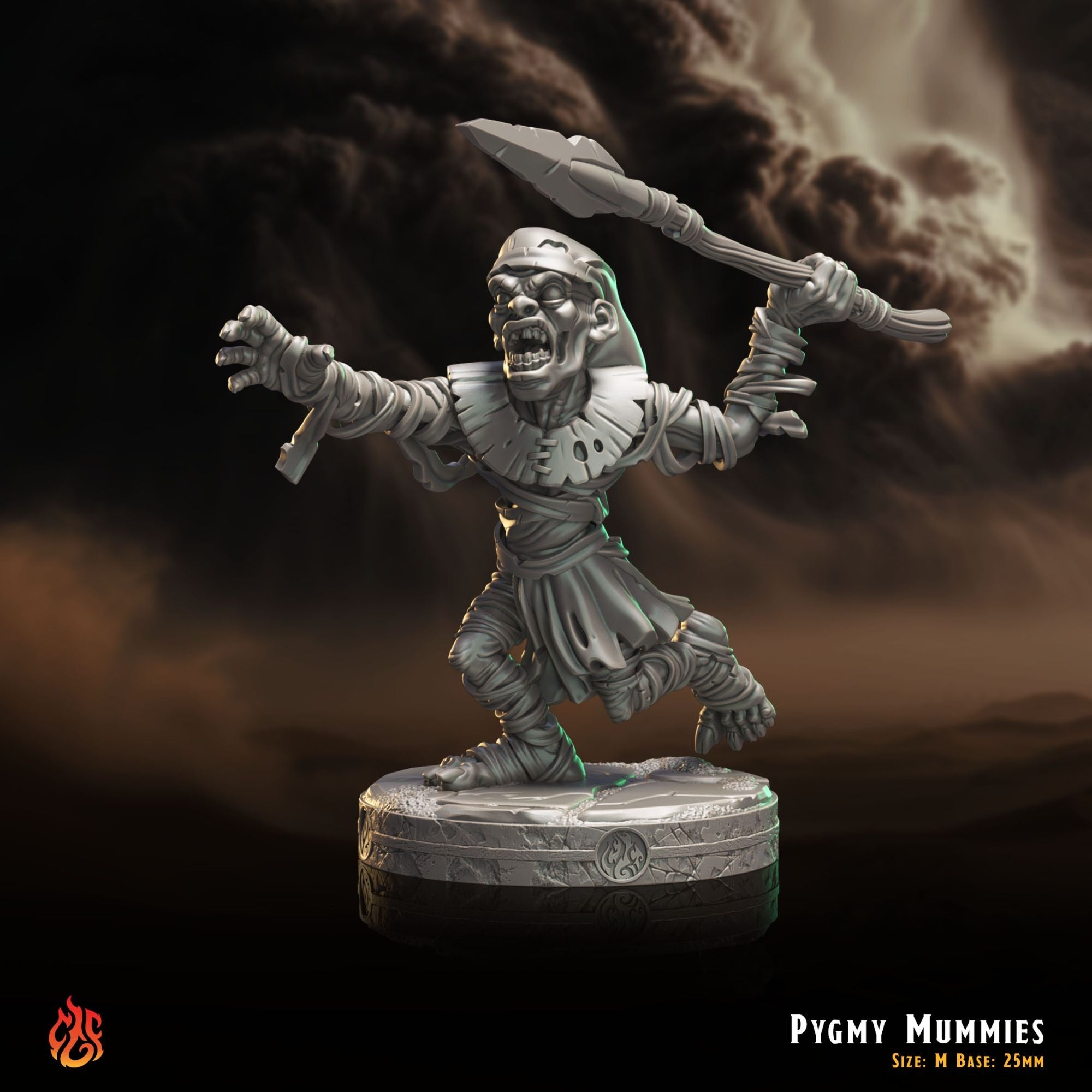 Pygmy Mummies - 3d Printed Miniature Sculpted by Crippled God Foundry