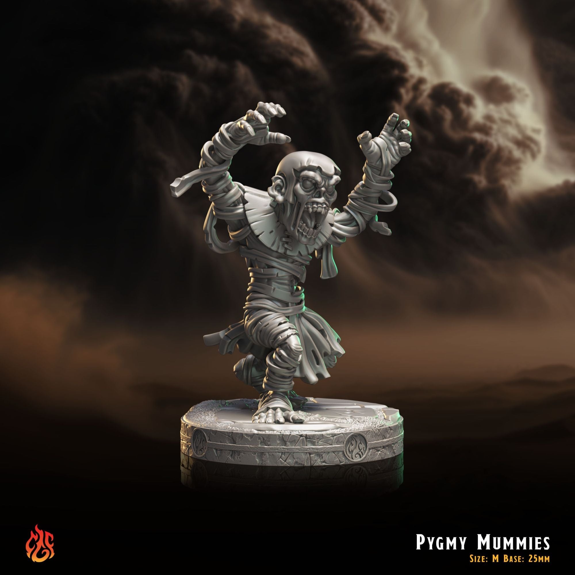 Pygmy Mummies - 3d Printed Miniature Sculpted by Crippled God Foundry