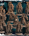 Dark Elf Knights - Army of Darkness: Dark Elves - 3d Printed Miniature Sculpted by Monolith Arts