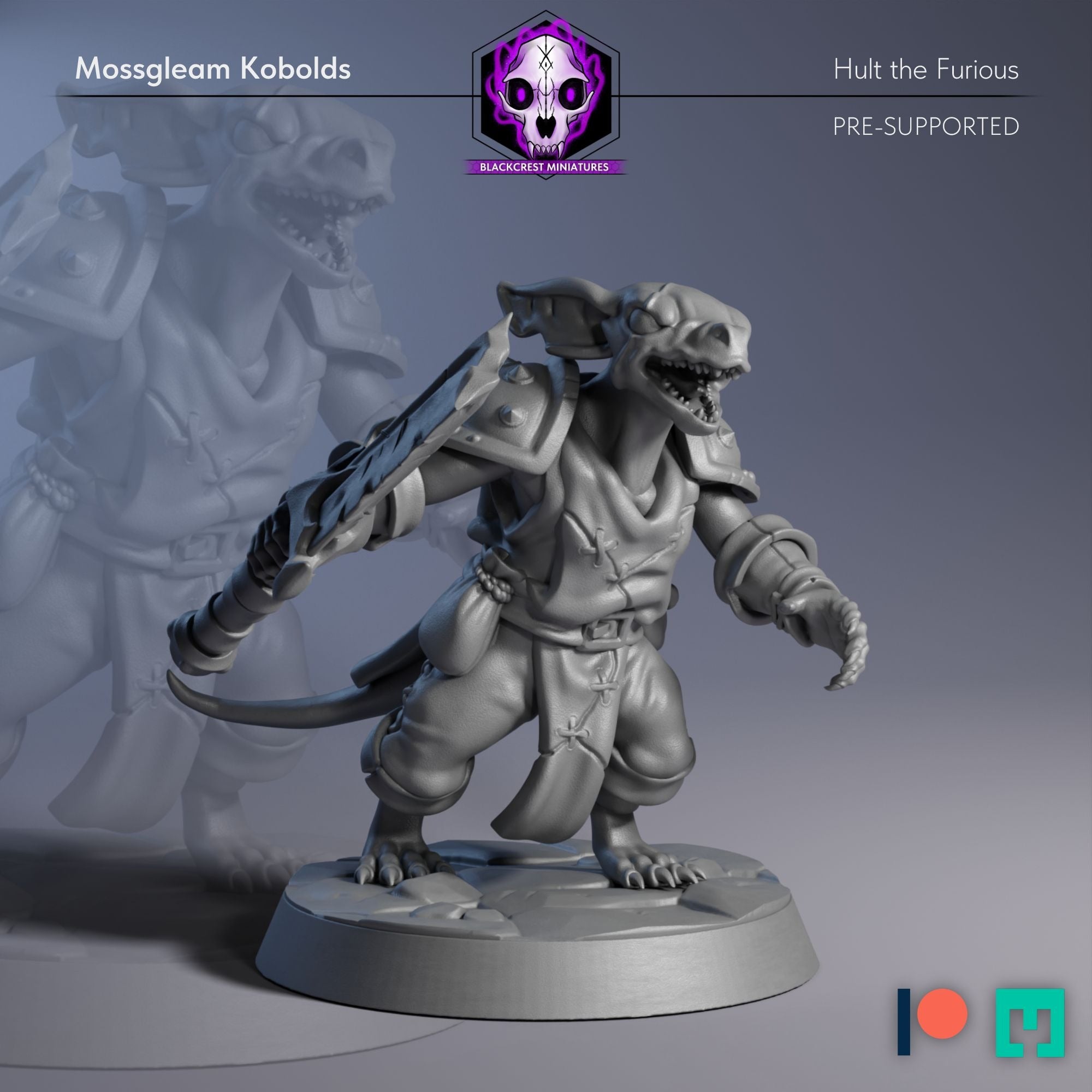 Mossgleam Kobolds - 3d Printed Miniature by Blackcrest Miniatures