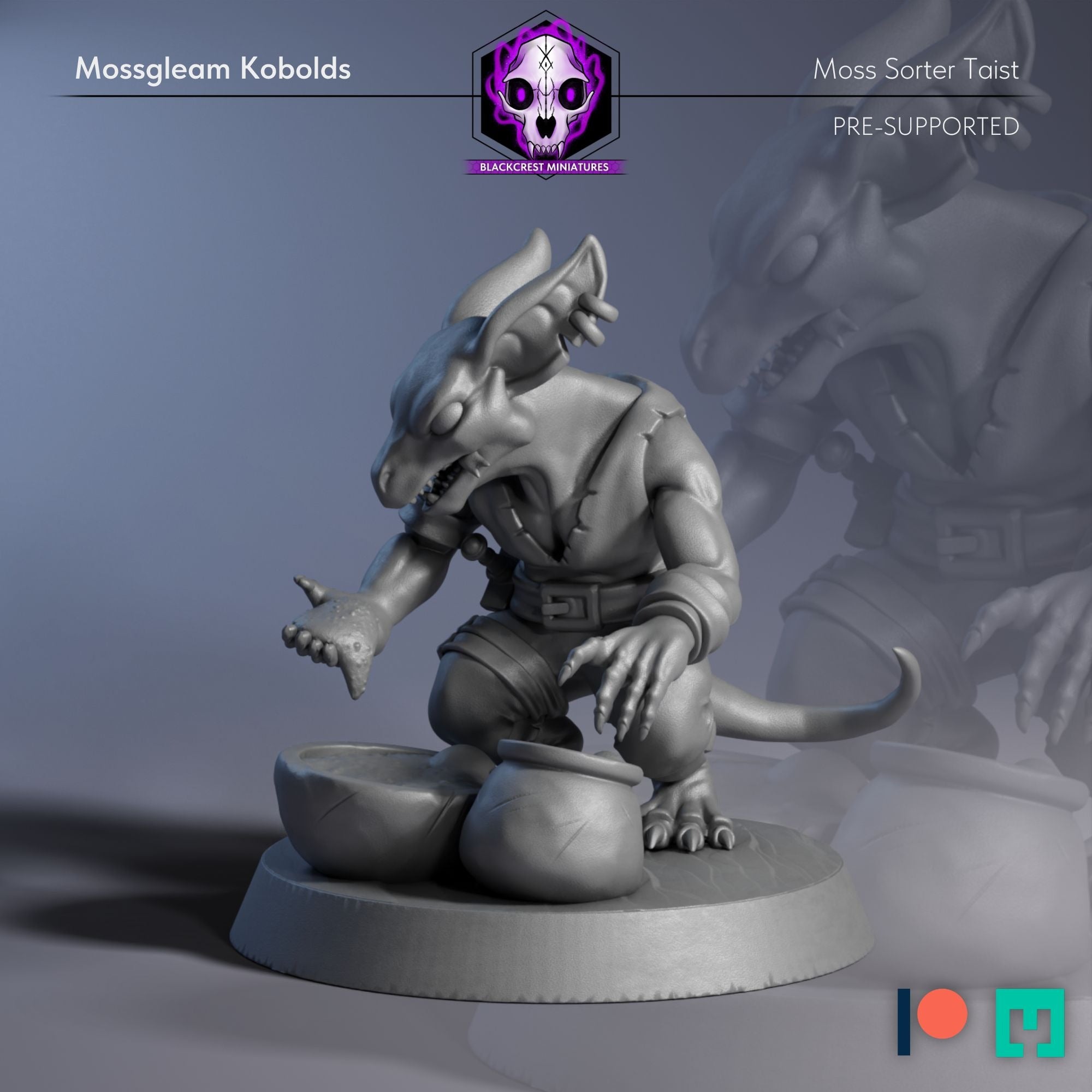 Mossgleam Kobolds - 3d Printed Miniature by Blackcrest Miniatures