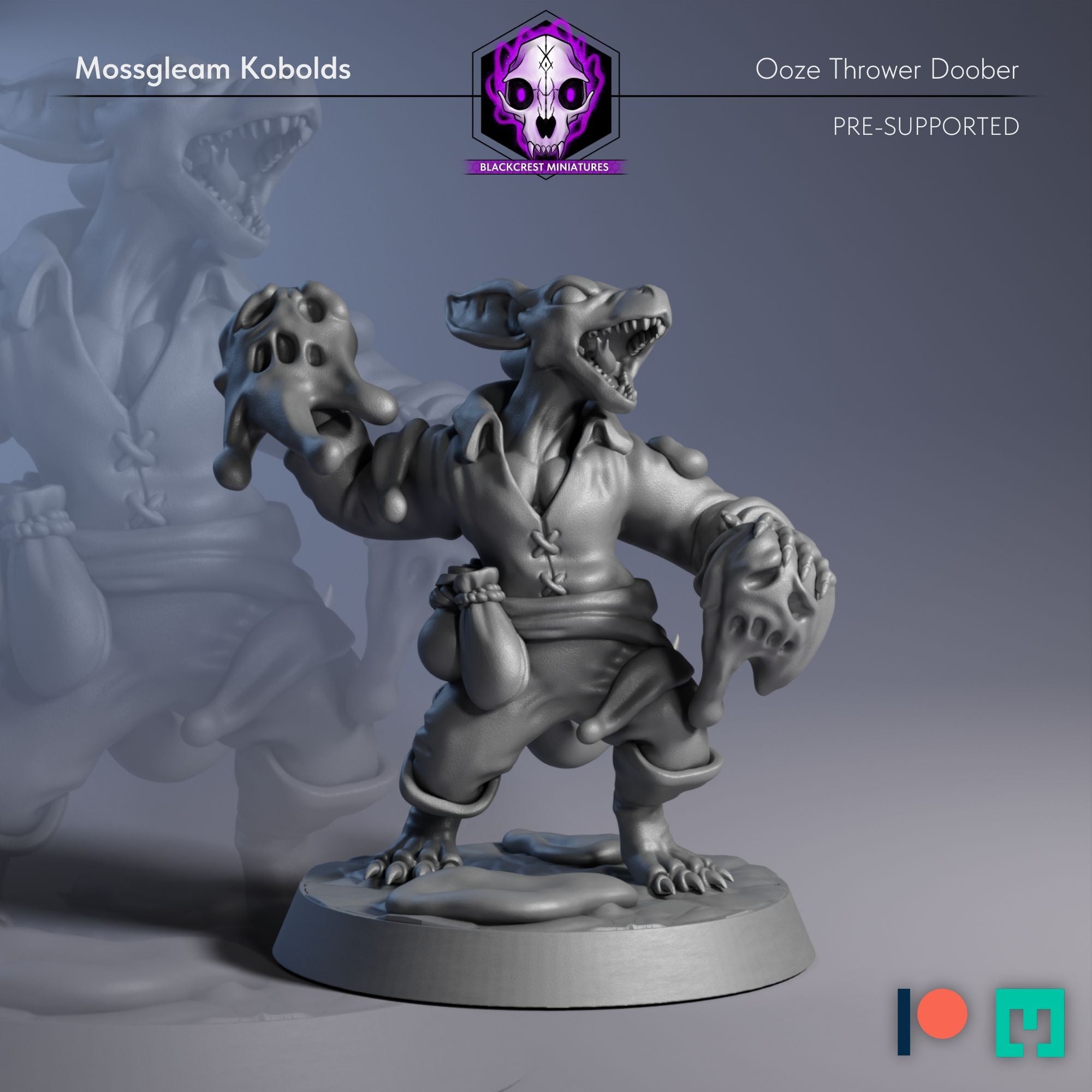 Mossgleam Kobolds - 3d Printed Miniature by Blackcrest Miniatures