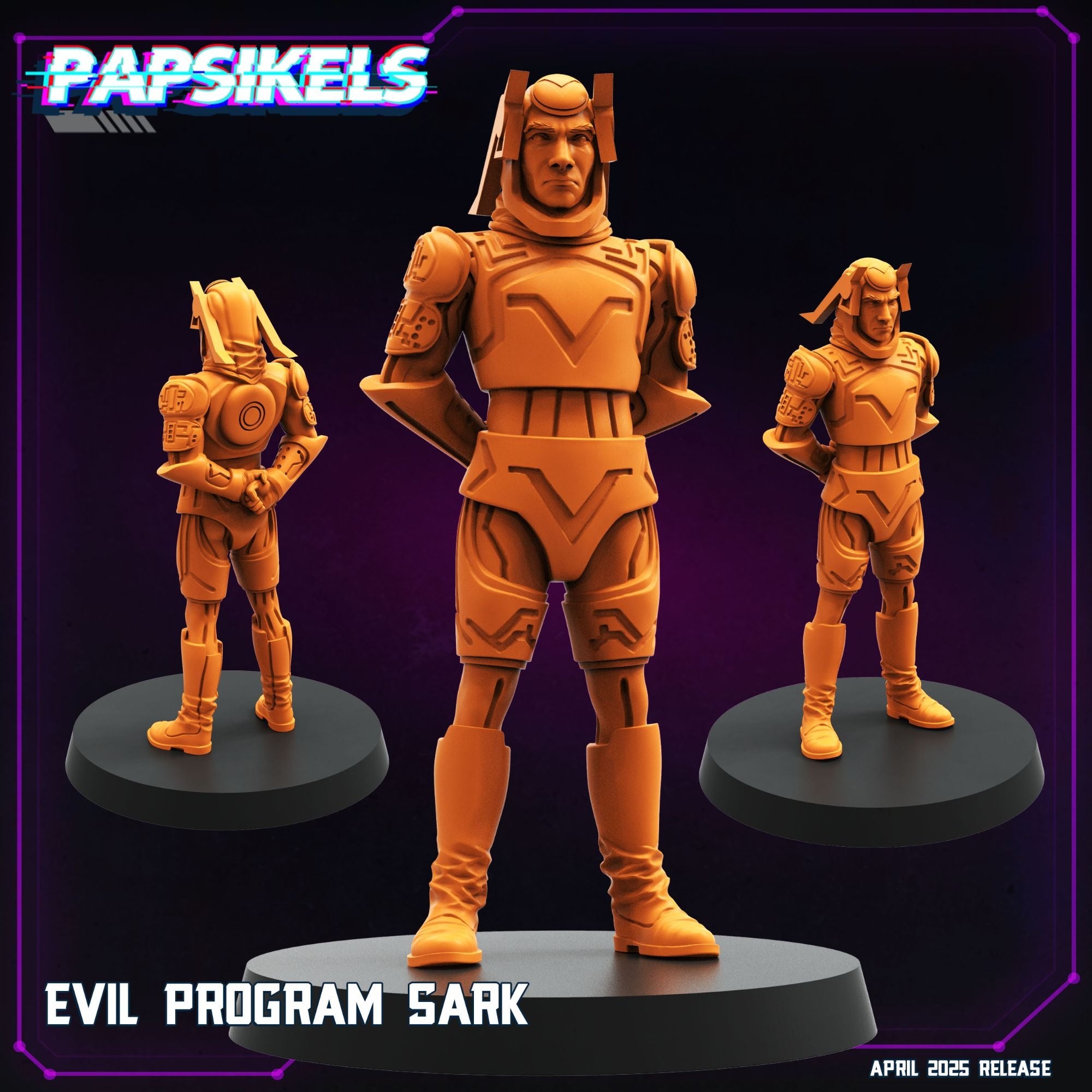 Evil Program Sark - 3d Printed Miniature Sculpted by Papsikels Miniatures