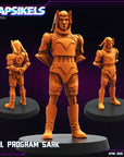 Evil Program Sark - 3d Printed Miniature Sculpted by Papsikels Miniatures