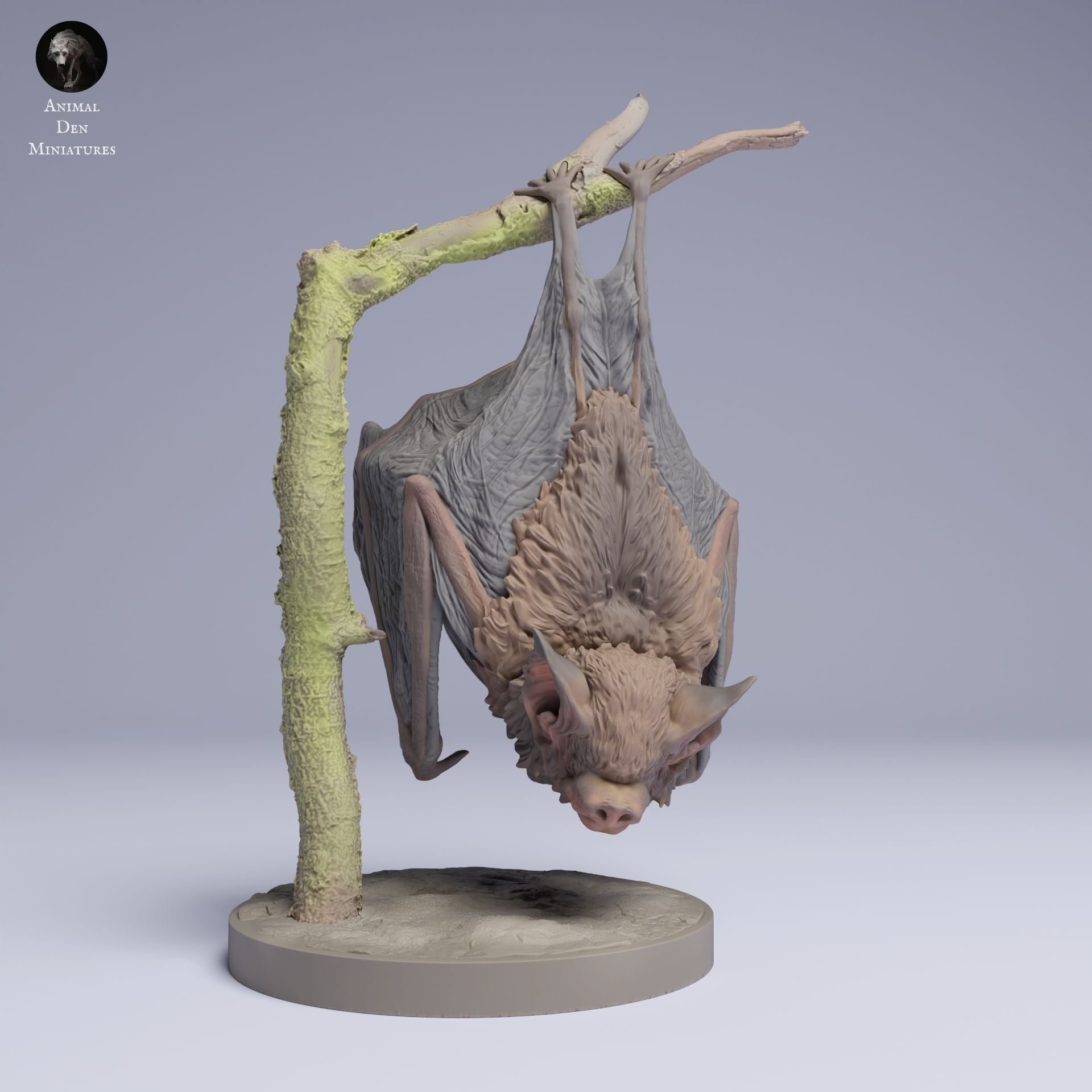Kitti's Hog-Nosed (Bumblebee) Bat - 3d Printed 1:1 Scale Miniature Sculpted by Animal Den