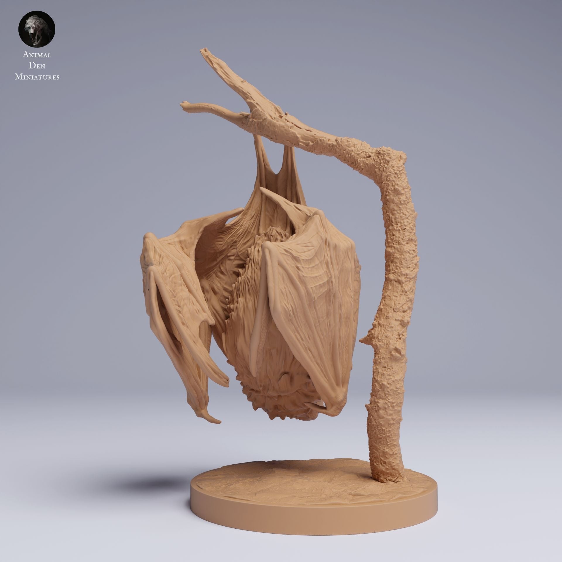 Kitti's Hog-Nosed (Bumblebee) Bat - 3d Printed 1:1 Scale Miniature Sculpted by Animal Den