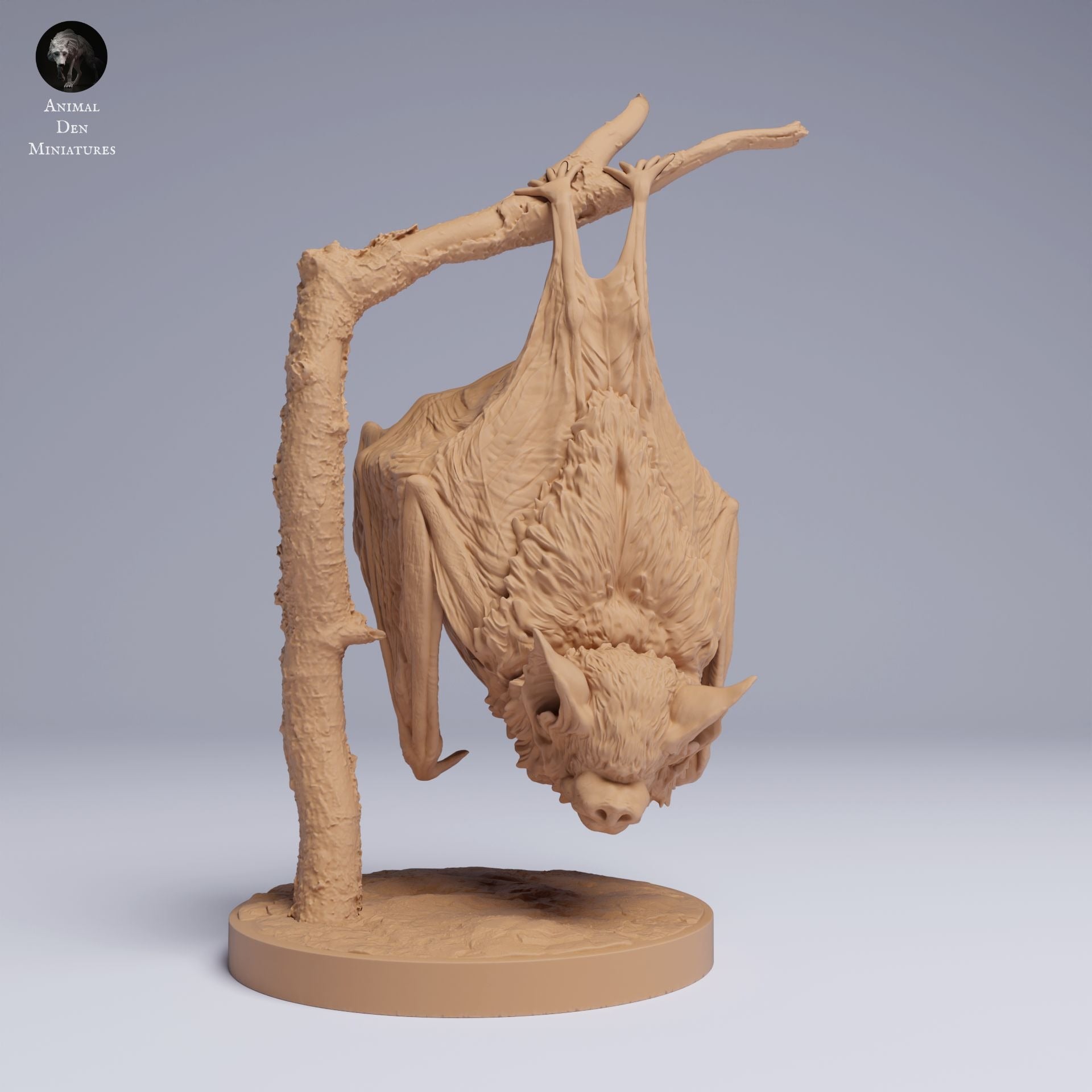 Kitti's Hog-Nosed (Bumblebee) Bat - 3d Printed 1:1 Scale Miniature Sculpted by Animal Den