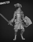 Borzoi Swordsman - 3d Printed Miniature Sculpted by Goon Master Games