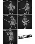 Borzoi Swordsman - 3d Printed Miniature Sculpted by Goon Master Games