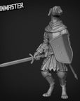 Borzoi Swordsman - 3d Printed Miniature Sculpted by Goon Master Games