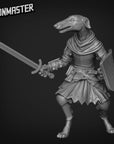 Borzoi Swordsman - 3d Printed Miniature Sculpted by Goon Master Games
