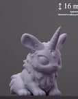 Almiraj - Curious Critters of Whimsy Isle - 3d Printed Miniature Sculpted by Velrock Art Miniatures