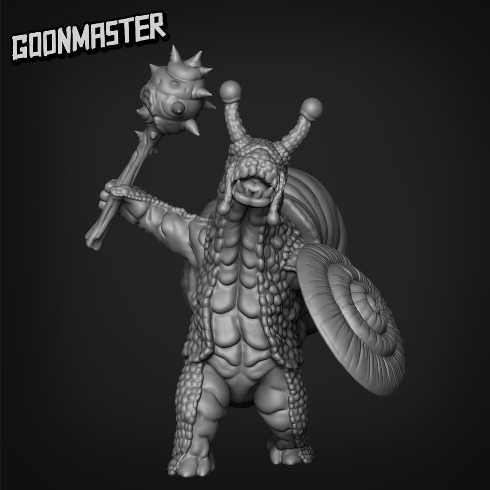 Snailfolk Shieldbearers - 3d Printed Miniature Sculpted by Goon Master Games