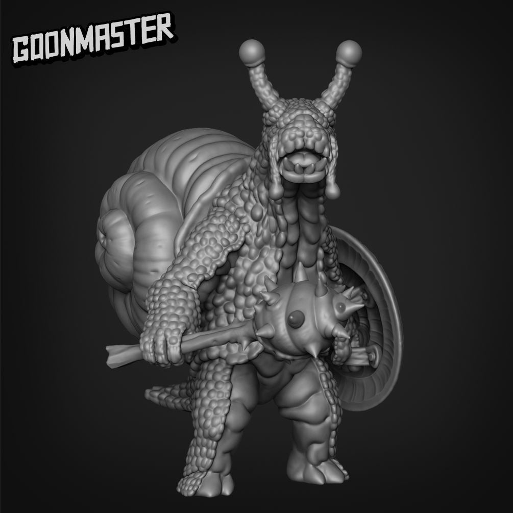 Snailfolk Shieldbearers - 3d Printed Miniature Sculpted by Goon Master Games
