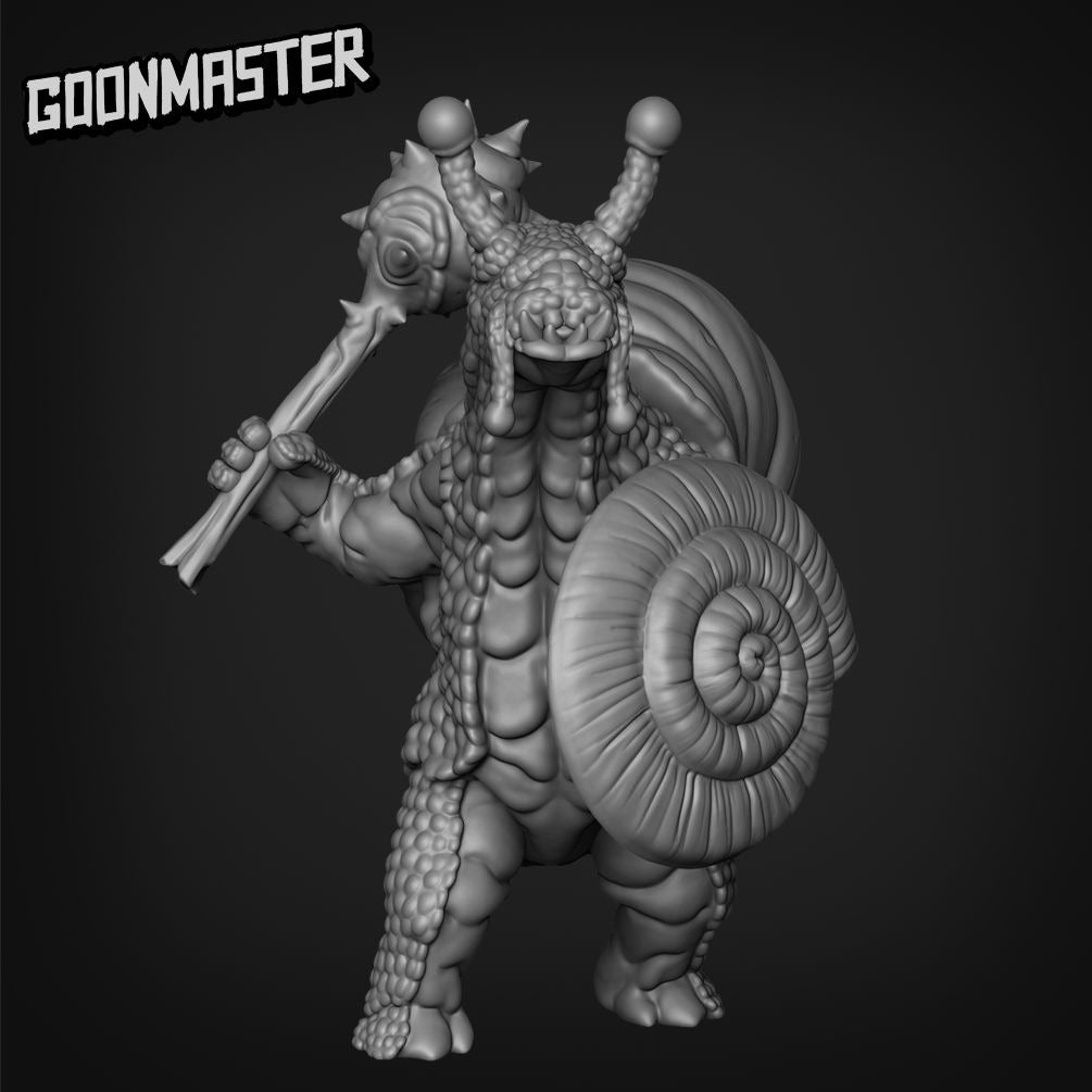 Snailfolk Shieldbearers - 3d Printed Miniature Sculpted by Goon Master Games