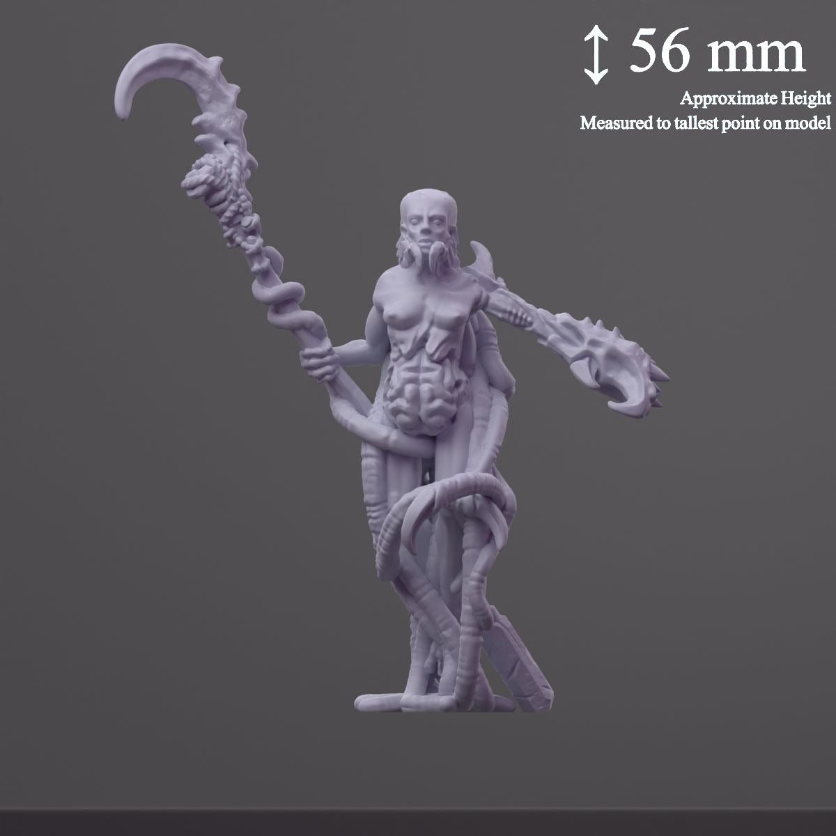 Crab Cult Priestess - 3d Printed Miniature by OshounaMinis