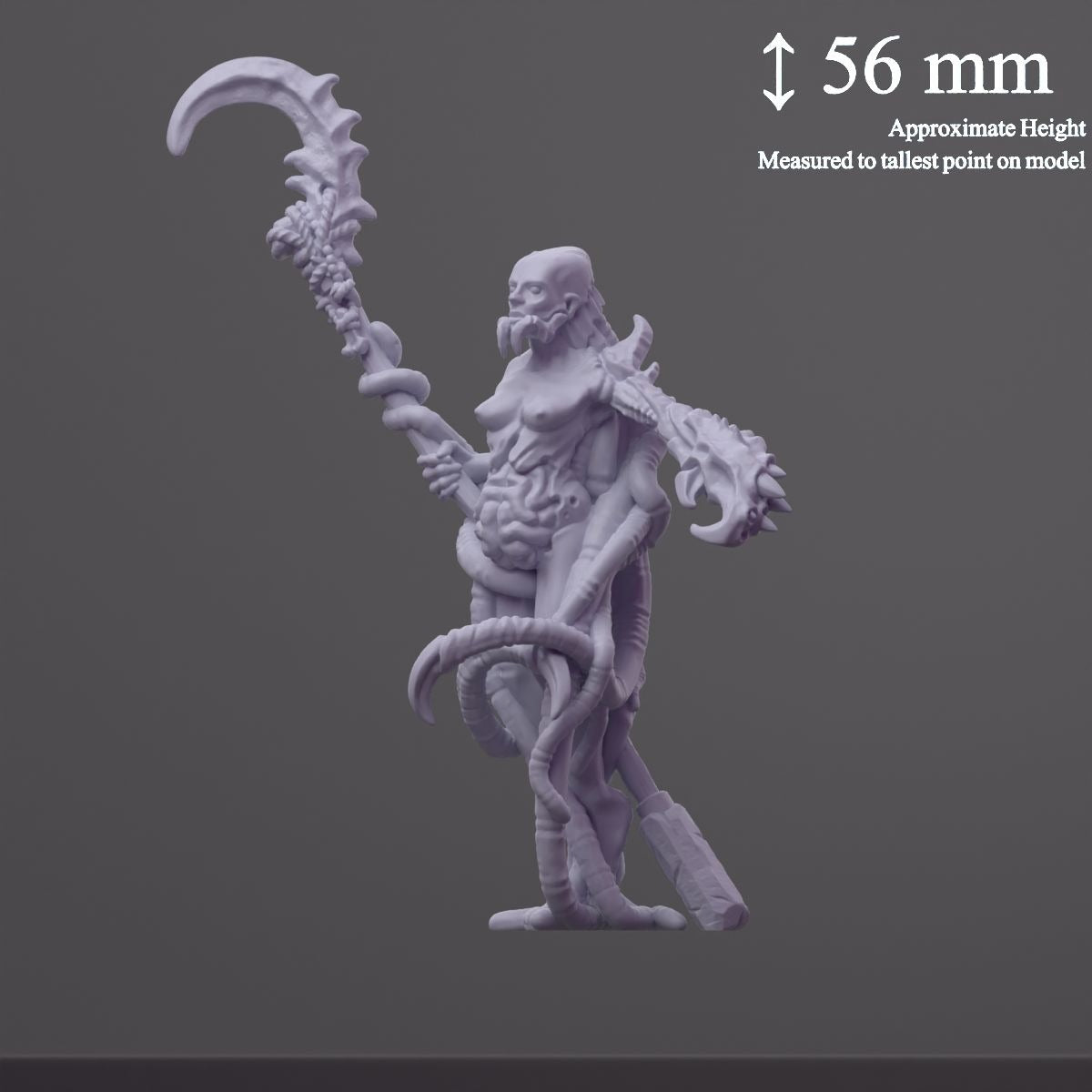 Crab Cult Priestess - 3d Printed Miniature by OshounaMinis