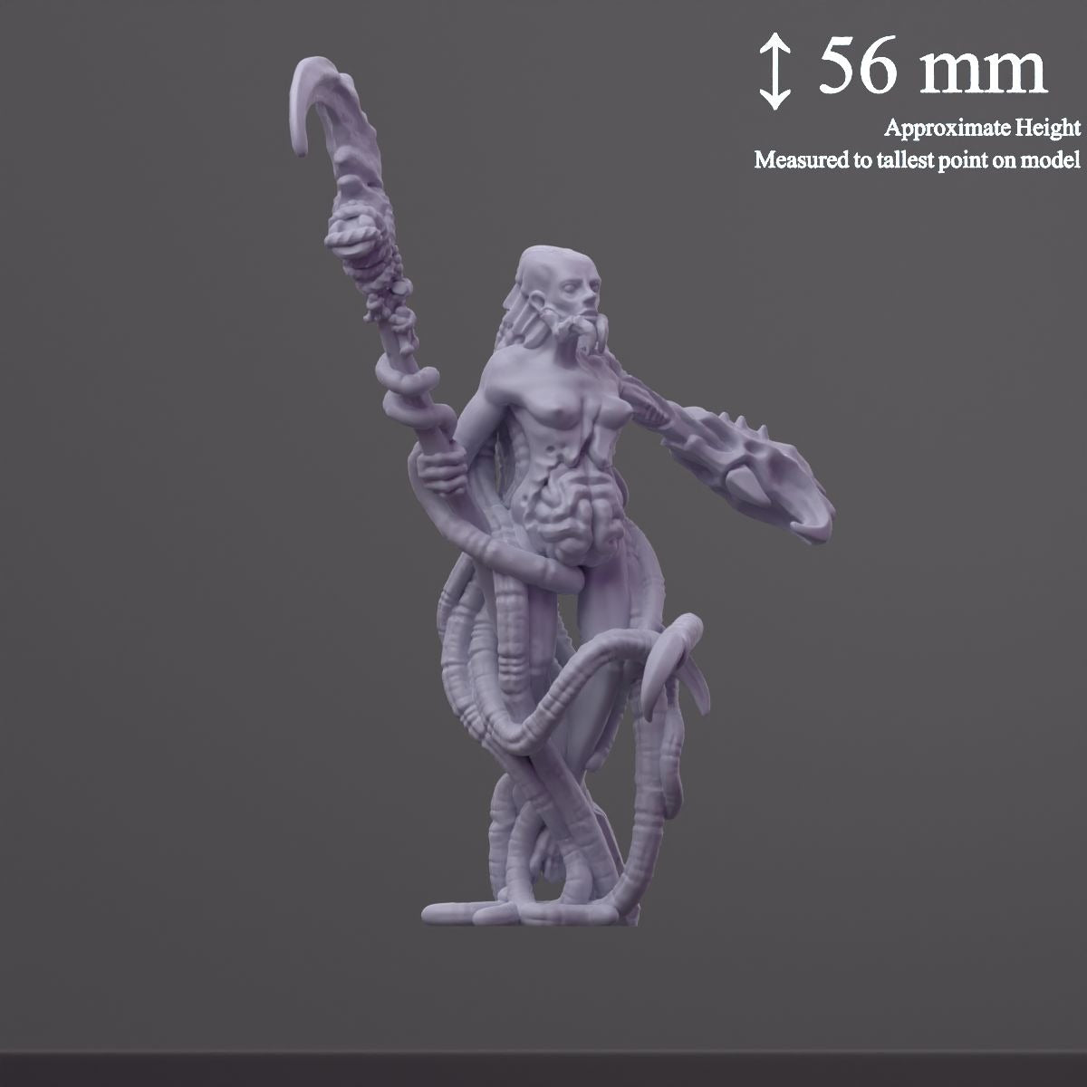 Crab Cult Priestess - 3d Printed Miniature by OshounaMinis