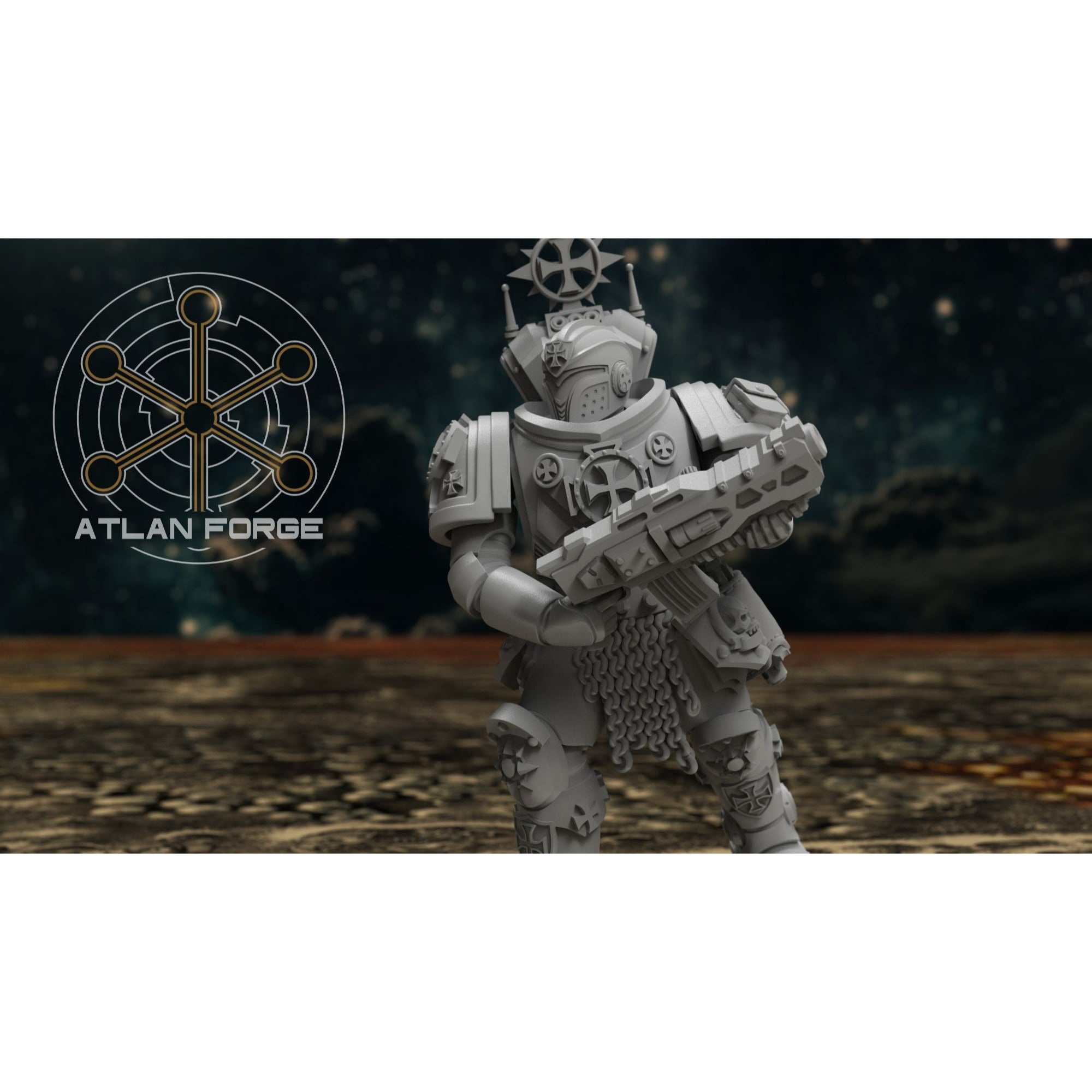 Knights Templar Scounts - 5 Model Modular Unit 3d Printed Sculpted by Atlan Forge