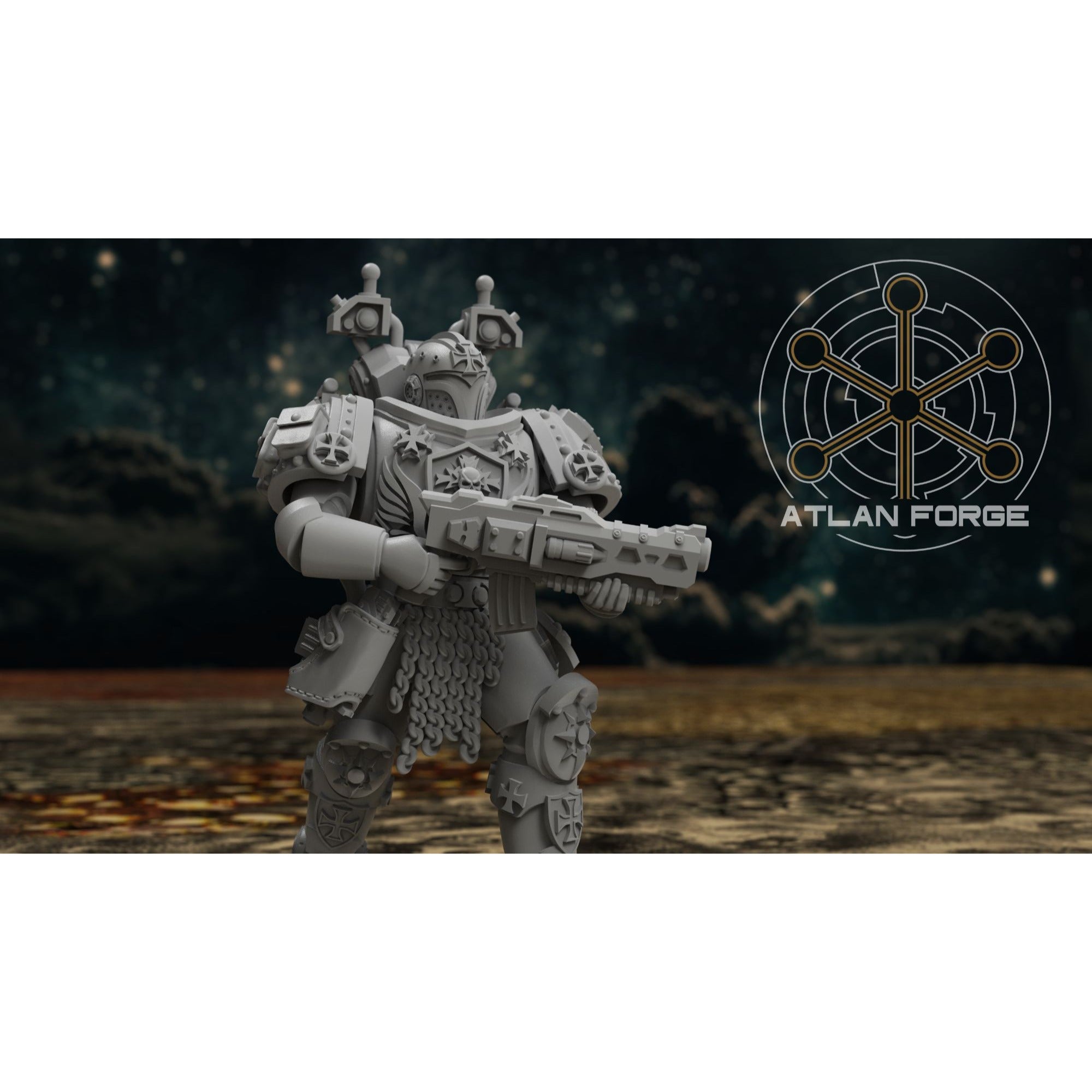 Knights Templar Scounts - 5 Model Modular Unit 3d Printed Sculpted by Atlan Forge